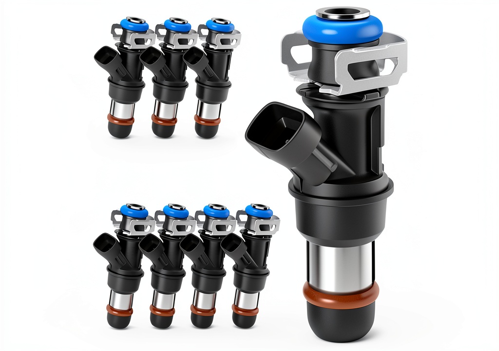 SeyPon chrome fuel injector installed in a Chevrolet engine