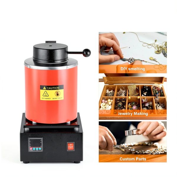 Gold Melting Furnace 3KG 1500W Electric Smelter Red Model-8