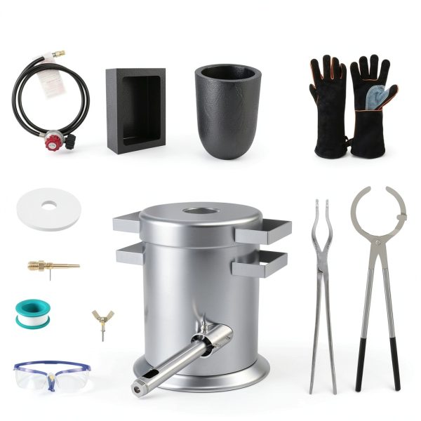 GEIMRSY Propane Furnace 6KG Graphite Crucible with Ingot Mold-5