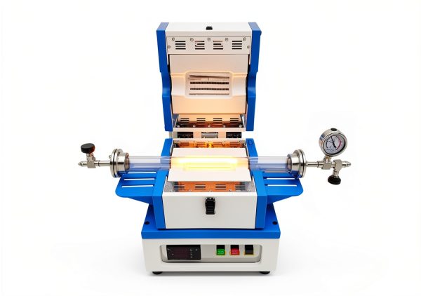 Laboratory Mini Tube Furnace EQCOTWEA T057102 1100°C Vacuum White-3