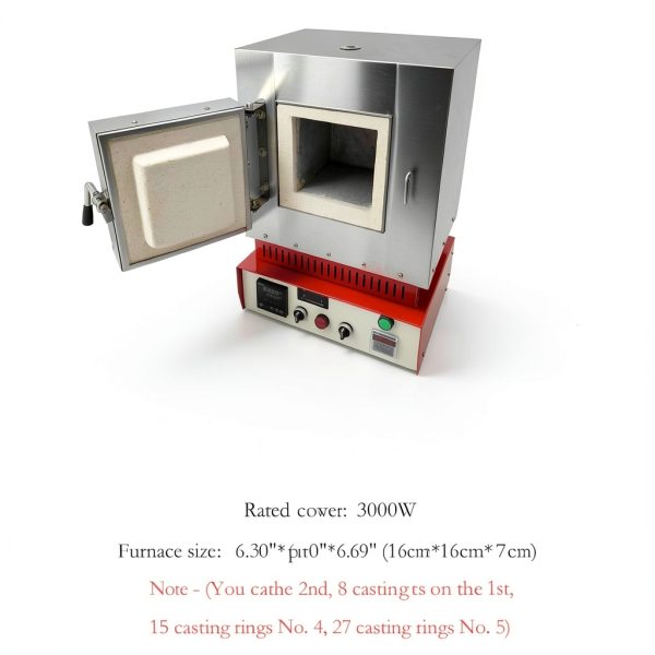 Muffle Furnace 2012℉(1100 ℃) Hi-Temp Burnout Oven High Temperature Resistance Furnace 3000W Tabletop Stove High Temperature Burnout Kiln 110V-1
